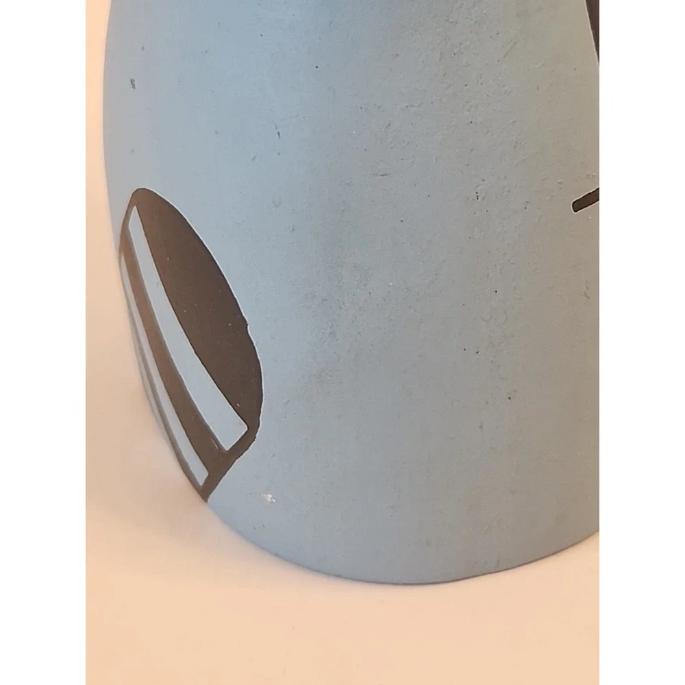 Vintage Ceramic Blue Kitty Cat Money Bank‎ 5.25